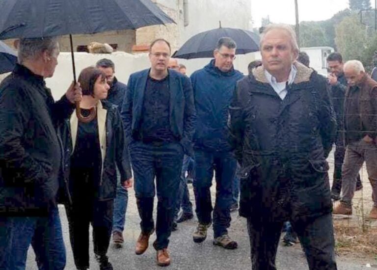 syriza ps party voutes village visit