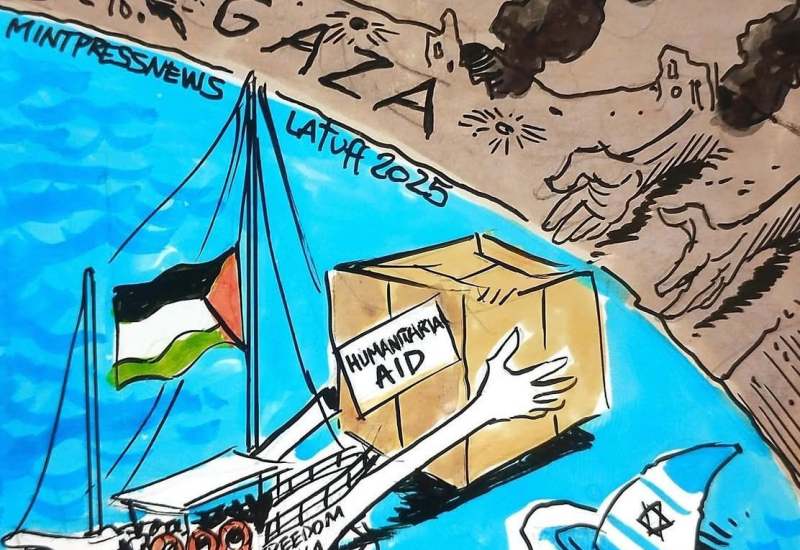 gaza aid sketch