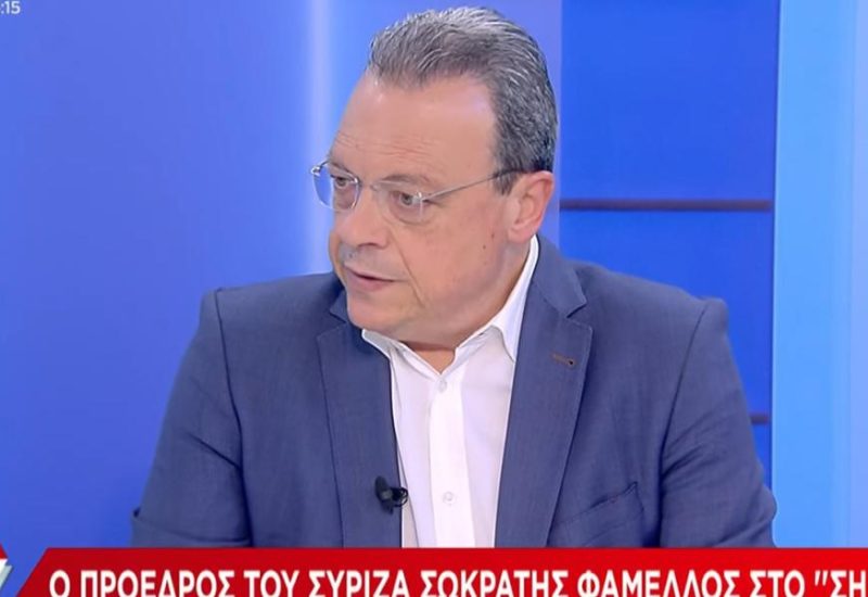 famellos skai channel interview picture