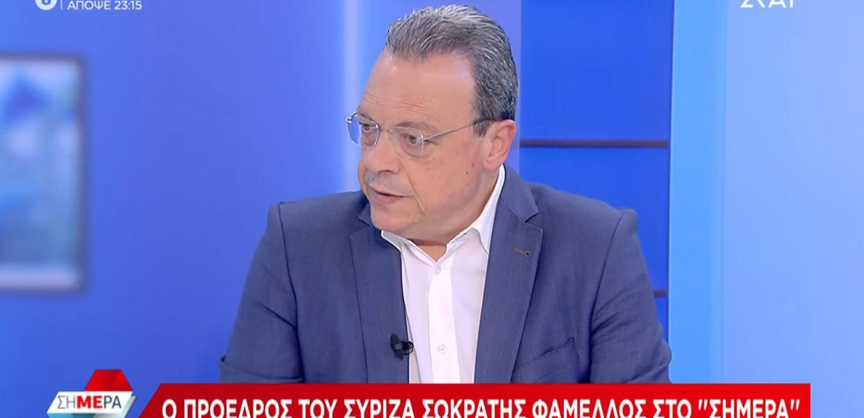 famellos skai channel interview picture